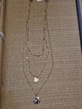 Delicate Multi-Layer Rose Gold Necklace with Heart and Coin Pendants